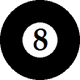 number 8 fancy pool ball puzzle icon